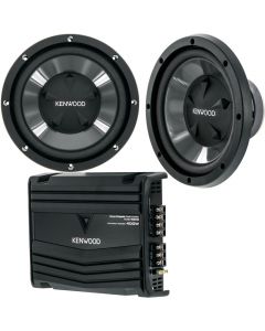 Kenwood P-W1020 Dual KFC-W110S 10" Subwoofers system with Kenwood KAC-5206 Amplifier - Main