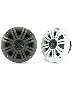 Kicker 45KM42 KM Series 4 inch 2-Way Coaxial Marine Speakers - White 