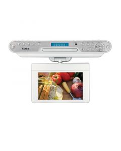 Coby KTFDVD7093WHT 7" Under-Cabinet LCD TV/DVD Combination with Radio White