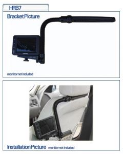 Center Mount Headrest Bracket for LCD Monitor