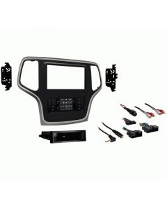 Metra 99-6536S Single or Double DIN Car Stereo Dash Kit for 2014 - 2017 Jeep Grand Cherokee - Silver finish