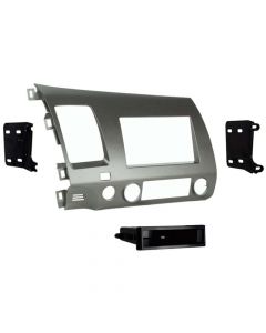 Metra 99-7871 Single or Double DIN Grey Dash Kit for 2006 - 2011 Honda Civic