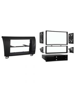 Metra 99-8220CHG Single or Double DIN Car Stereo Dash Kit for 2007 - 2013 Toyota Tundra and 2008 and Up Toyota Sequoia - High Gloss Charcoal
