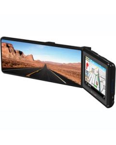 Discontinued - Power Acoustik MNAV-43B 4.3 Inch Touch Screen TFT LCD Universal Clip On Rear View Mirror Monitor with Navigation and Bluetooth