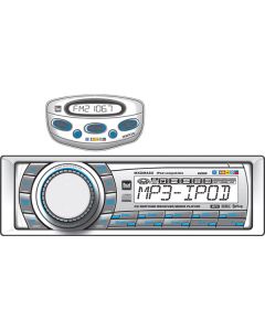 Dual Marine Stereo with Weather Bank and Remote Display