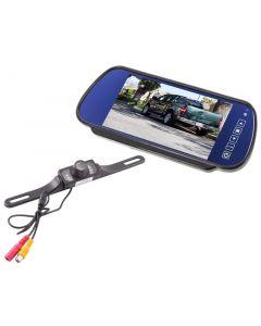 Safesight TOP-7004 & SC0301 Rear view mirror back up camera system - Monitor turned on & Camera