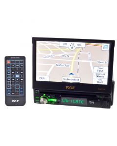 Discontinued - Pyle PLBT72G Single DIN 7 Inch Wide IN-Dash TFT and LCD Touch Screen Monitor with Bluetooth and GPS for Vehicles