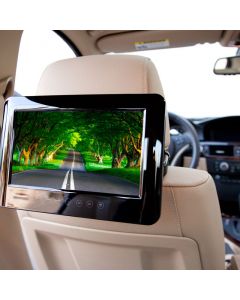 Quality Mobile Video QMV-AD90S Clip on DVD Headrest - Attached to a headrest