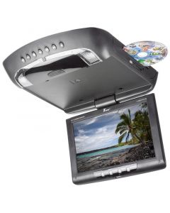 DISCONTINUED - Tview T128DVFD 11.2 Inch Overhead DVD player with USB/SD card reader and LED dome lights - Grey color-Tan