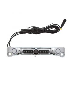 Farenheit L-3CSC License Plate Mount Chrome Frame with Color CCD Camera, Object Sensor and IR Infrared LEDs-1