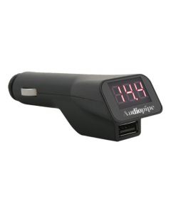 Audiopipe NLD-300CLU Voltage Meter with USB Charger for Vehicles