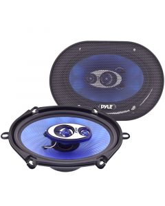 Pyle PL573BL Blue Label 5x7 and 6x8 Inch 300 Watt 3 Way Triaxial Speaker System