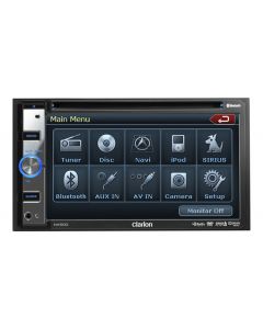 Clarion NX500 Double DIN DVD Multimedia Station with Built In Navigation and 6.5 Inch Touch Panel Control