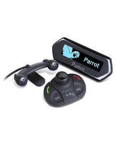Parrot MKi9100 Bluetooth Hands Free Kit with Blue OLED 2 Liner Screen with Double MIC, iPhone, IPod and USB Jacks