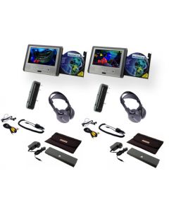 Complete Portable Headrest Monitor w/DVD Package
