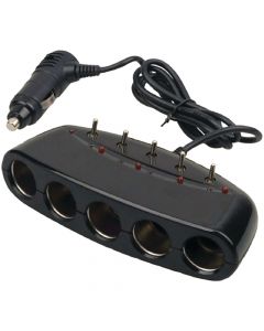 DISCONTINUED - Pyle PL12V5SW Plug In Car 1-To-5 Cigarette Lighter Multiplier