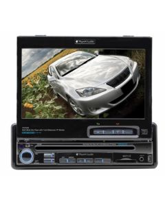 DISCONTINUED - Planet Audio P9755B In Dash Single DIN 7 Inch Motorized Flip Out Widescreen Touchscreen TFT LCD Monitor Built In Multimedia DVD Receiver & Bluetooth