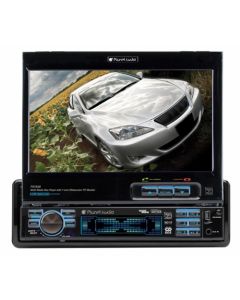 DISCONTINUED - Planet Audio P9760 Single DIN In Dash Motorized 7 Inch Widescreen Touchscreen LCD Monitor - 85W x 4 DVD Multimedia Receiver w AUX, USB, SD