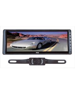 DISCONTINUED - Back Up System Combo Kit - Pyle PLCM103 10.2 inch Widescreen Rear View Mirror Monitor and License Plate Back Up Reverse Parking Night Vision Camera