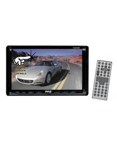 DISCONTINUED - Pyle PLDN72BT Double DIN In Dash 7 Inch Motorized Touchscreen LCD Monitor with Bluetooth, 80W x 4 DVD Multimedia Receiver, USB and SD Slots