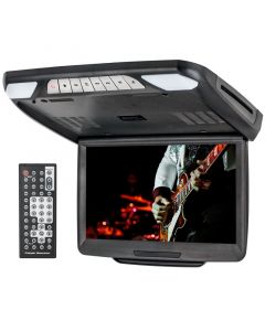 POWER ACOUSTIK PMD‐143H Ceiling-Mount 14.3" DVD Entertainment System with 3 Interchangeable Color Skins & Mobile Link for Vehicles