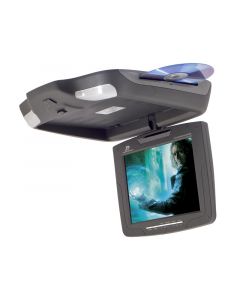 Power Acoustik PMD-83CM Overhead Roof Mount Flip Down 8 Inch LCD Monitor and Multimedia DVD Player with Swivel Screen and AUX or Game Input