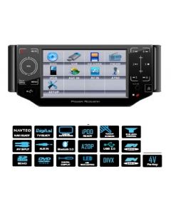 DISCONTINUED - Power Acoustik PTID-5000 5 Inch Single Din Motorized Front Panel Oversized TFT LCD Touch Screen Monitor with AV Source Unit