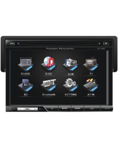 Power Acoustik PD-710 7" Single-DIN In-Dash TFT/LCD Touchscreen Receiver with DVD & Detachable Face (Without Bluetooth®)