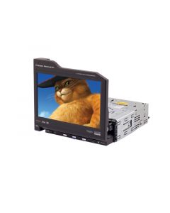 Discontinued - Power Acoustik PTID-8310NRB 8.3 Inch Touch Screen Single Din Fully Motorized Flip Up TFT LCD Monitor with DVD, AV and Bluetooth