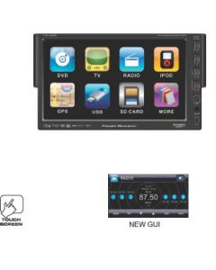 DISCONTINUED - Power Acoustik PTID-7002NR 7" Touch Screen 1-Din Oversized Fully Motorized TFT Monitor DVD/AM/FM