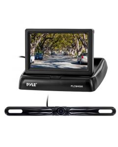 Pyle PLCM4500 4.3" Pop-Up Stealth Monitor with License Plate Backup Camera - Main