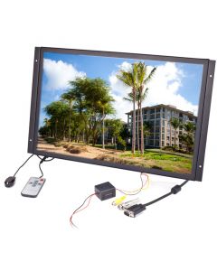 Pyle PLVW19IW 19 inch Panel Mount LCD Monitor - Front right no trim