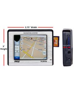 Pyle PLNV35 3.5 inch Universal Portable GPS Navigation with Touchscreen Panel and TeleAtlas Maps
