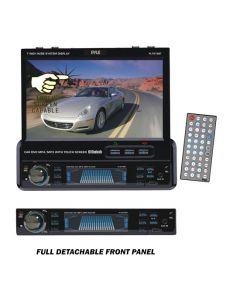 DISCONTINUED - Pyle PLTS79BT Single DIN In Dash 7 Inch Motorized Touchscreen LCD Monitor with DVD Multimedia Receiver, Bluetooth, RDS, USB and SD Slots