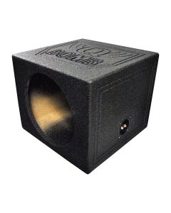 Qpower QBOMB12SSINGLE 12 inch Single Medium Sealed Subwoofer Enclosure for Hatchback vehicles