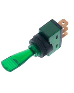 Quality Mobile Video 01003-G Large Fully illuminated SPDT Toggle Switch - Green