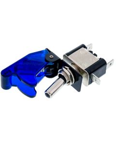 Quality Mobile Video 01004-B Large Tip illuminated SPDT Toggle Switch with Protective cover - Blue
