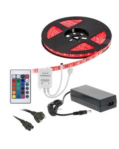 Quality Mobile Video LS5M3528IR 16.5 Foot Flexible Full Color LED Light Strip Kit with IR remote control