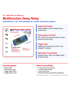 Multifunction DC 5V/12V/24V Digital Timer Relay Module