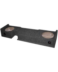 QPower BQFORD12DF Sealed Down-Firing Subwoofer Enclosure for 2000 - 2003 Ford F-150 SuperCab Truck - ( Dark Grey Carpet )