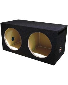 QPower BQSOLO82HOLE Dual 8" Sealed Front-Firing Subwoofer Enclosure