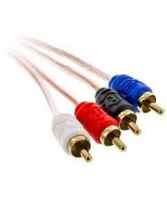 Raptor R2RCA417 17 foot 4 Channel Car Stereo RCA Interconnect Cables
