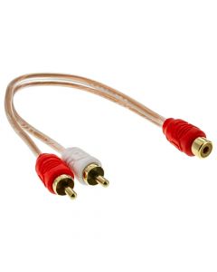 Raptor R2Y1F2M 1 Female to 2 Male Y-connector RCA cable