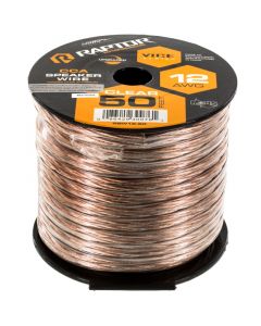 Metra Raptor RSW12-50 12 Gauge 50 Ft Clear Speaker Wire