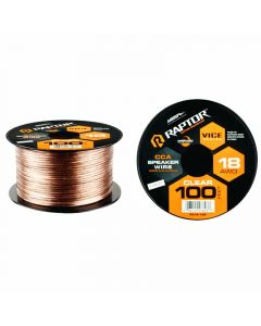 Metra Raptor RSW18-100 18-Gauge 100 Ft Clear Speaker Wire