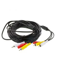 10 Meter Double Shielded RCA Audio / Video / Power Cable