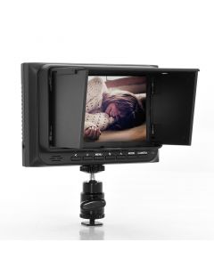 Safesight CVFQ-E242 5 Inch On-Camera HD DSLR Monitor 1080P, HDMI, AV inputs, Battery compatible - With sun shade