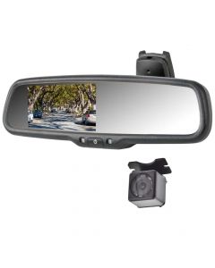 Vission MV-RVMPKG1 Rearview Mirror Monitor with Surface Mount Back Up Camera System