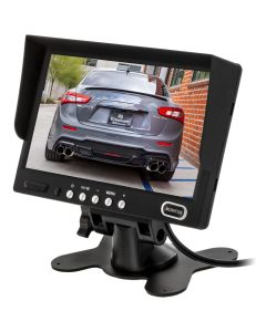 Accelevision LCDP7RV Universal 7 inch Monitor with 2 Video Inputs for Back Up with built in sun shade