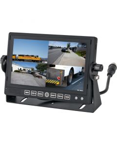 Safesight TOP-SS-D7001DVR 7 Inch LCD Quad Monitor with removable sun shade and 4 triggered inputs